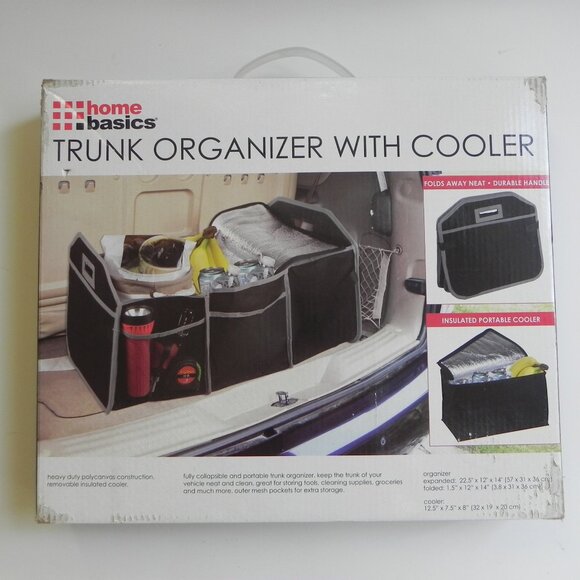 Black Collapsible Car Trunk Organizer with cooler- New In Box - Home Basics - Picture 1 of 7
